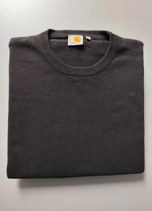Pull/sweat col rond Carhartt noir 100% coton logo brodé Taille L en très bon état, brand: Carhartt, condizioni: Ottime, taglia: L, €35.00, €37.45 include la Protezione acquisti