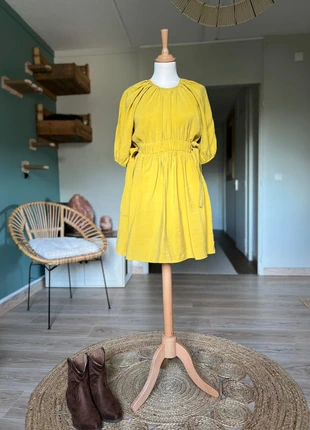 🫶 Robe Zara fluide Jaune Moutarde Taille S, Manches bouffantes & Taille élastique, brand: Zara, condition: Very good, size: S / 36 / 8, €12.00, €13.30 includes Buyer Protection Pro