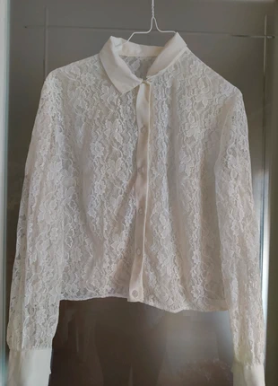 Camicia bianca pizzo, brand: Vintage Love, condizioni: Ottime, taglia: L / IT 44 / EU 40, €4.50, €5.43 include la Protezione acquisti