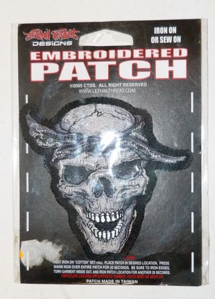 patch brodé écusson thermocollant thug skull Lethal Threat crâne démon rider , marke: lethal Threat, zustand: Neu, mit Etikett, 8,00 €, 9,10 € inklusive Vinted-Käuferschutz