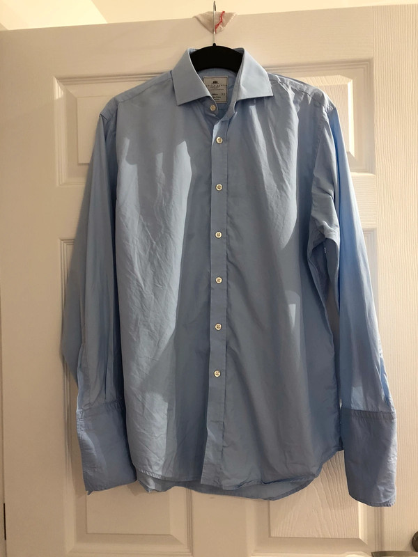 Hawes & Curtis Light Blue Cufflink Formal Long Sleeve Shirt - Vinted
