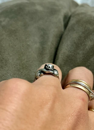 Bague chat jouant en argent massif,, marca: Argent, estado: Muito bom, tamanho: 18,5 mm Ø / 19,5, €26.95, €29.00 inclui Proteção do Comprador Pro