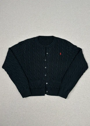 Gilet Cardigan Torsadé Femme Ralph Lauren Noir Col Rond Logo Rouge Taille S, marque: Ralph Lauren, état: Très bon état, taille: S / 36 / 8, 49,99 €, 53,19 € Protection acheteurs (Pro) incluse