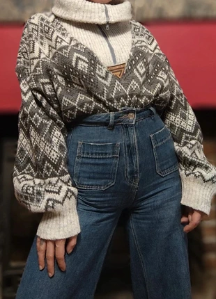 Pull laine mohair a motifs Vintage 80s 90s taille M/L/XL, brand: Vintage, condition: Very good, size: L / 40 / 12, €30.00, €32.20 includes Buyer Protection Pro