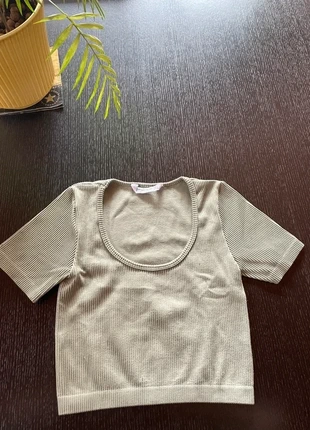 T shirt basic kaki stradivarius col rond, brand: Stradivarius, condition: New without tags, size: S / 36 / 8, €5.00, €5.95 includes Buyer Protection