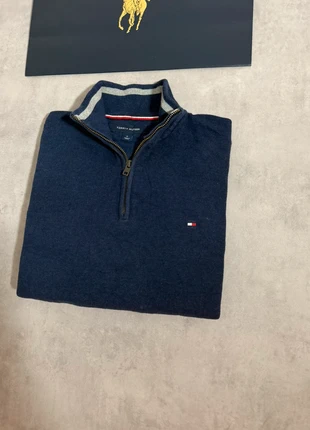 Pull 1/4 Zip Tommy Hilfiger Homme Marine - Taille M - NB24, merk: Tommy Hilfiger, staat: Heel goed, maat: M, € 32,80, € 35,14 inclusief Kopersbescherming