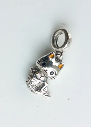 Prachtig bedeltje met kat / zeemeermin van sterling zilver., staat: Nieuw zonder prijskaartje, € 14,95, € 16,40 inclusief Kopersbescherming