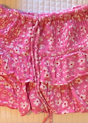 Falda corta de brownie rosa con flores blancas, marque: Brownie, état: Très bon état, taille: XXS / 32 / 4, 5,00 €, 5,95 € Protection acheteurs incluse