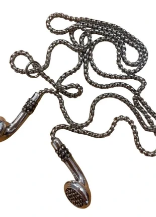 Collier écouteur argenté Bling Y2K Trap Hip-Hop Streetwear Rap Unisexe, marque: y2k, état: Très bon état, 13,00 €, 14,35 € Protection acheteurs incluse