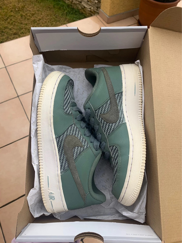 Nike air force one grise et verte - Vinted