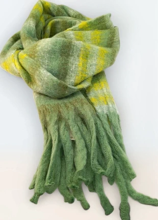 Bufanda oversize suave | tonos verdes con rayas, marque: Girasól, état: Très bon état, 13,99 €, 15,39 € Protection acheteurs incluse