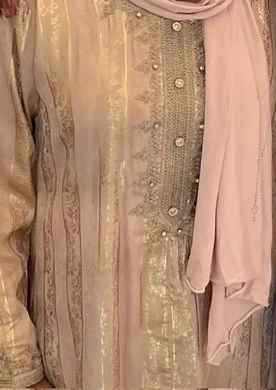 Caftan rose poudré perlé, marque: salmamastoura, état: Très bon état, taille: XXL / 44 / 16, 17,00 €, 18,55 € Protection acheteurs incluse