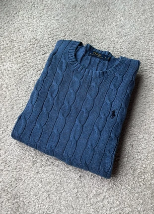 Pull Ralph Lauren Torsadé Col Rond Bleu, marque: Ralph Lauren, état: Très bon état, taille: L, 55,00 €, 58,45 € Protection acheteurs (Pro) incluse