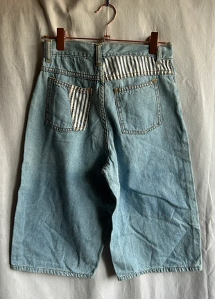 Short jean rayé blanc/bleu – taille 14 ans, état: Très bon état, taille: 14 ans / 164 cm, 13,00 €, 14,35 € Protection acheteurs incluse