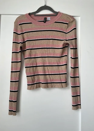 H&M Ribbed Striped Long-Sleeve Top/Light Jumper - Size Small, brand: H&M, condition: Very good, size: S / 36 / 8, €2.50, €3.33 includes Buyer Protection