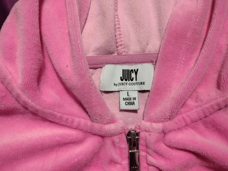 Juicy By Juicy Couture Pink Crop Full Zip Hoodie Size Large Vinted