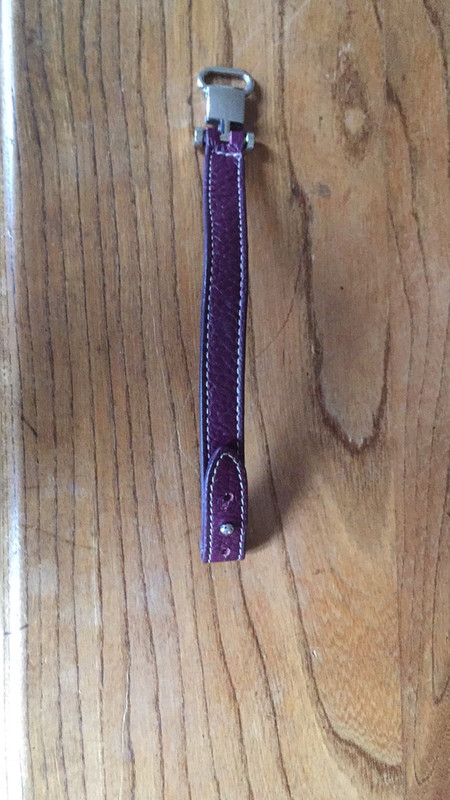 Bracelet cuir violet 2