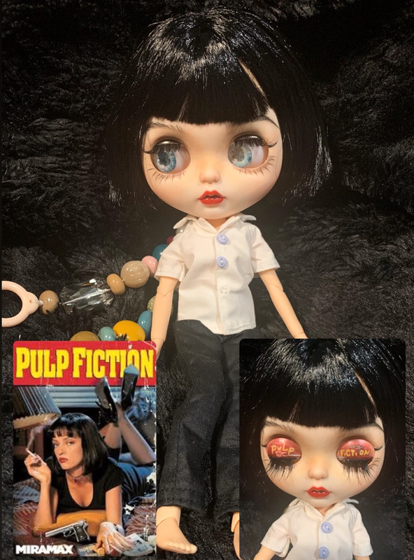 Blythe custom doll, ooak custom, custom blythe doll, hair bang