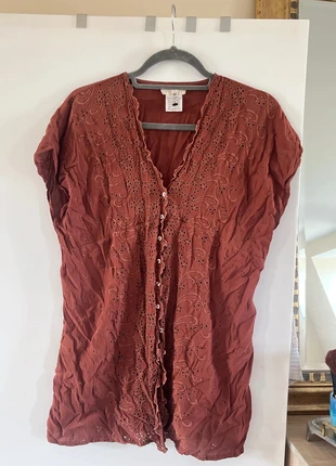 Vintage rust red embroidered top (Size M), brand: Vintage Dressing, condition: Very good, size: M / 10, £12.00, £13.30 includes Buyer Protection