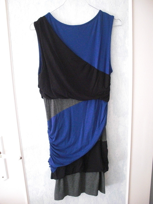 Tunique ou Robe bleue noire et grise 4