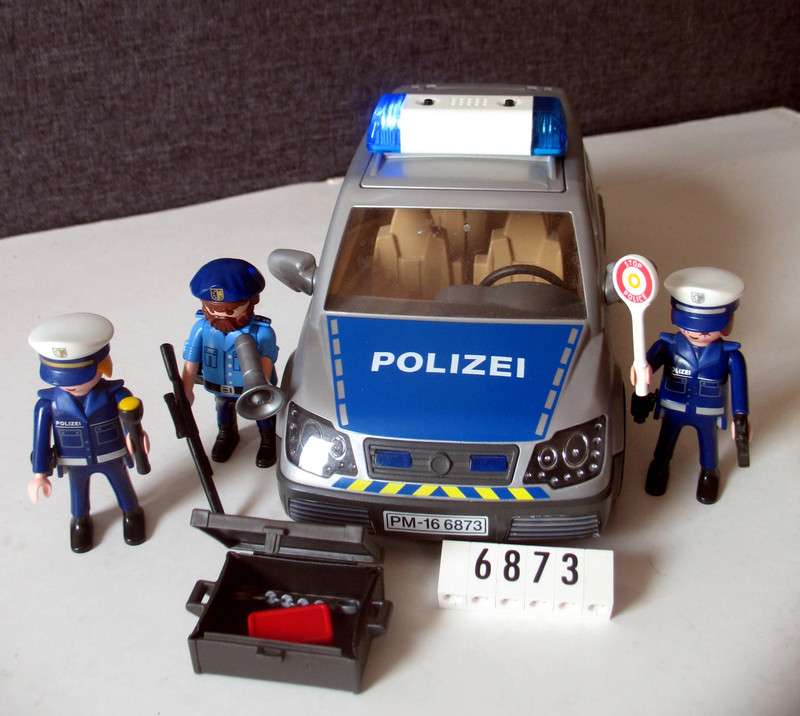 Playmobil - Voiture de policiers avec gyrophare