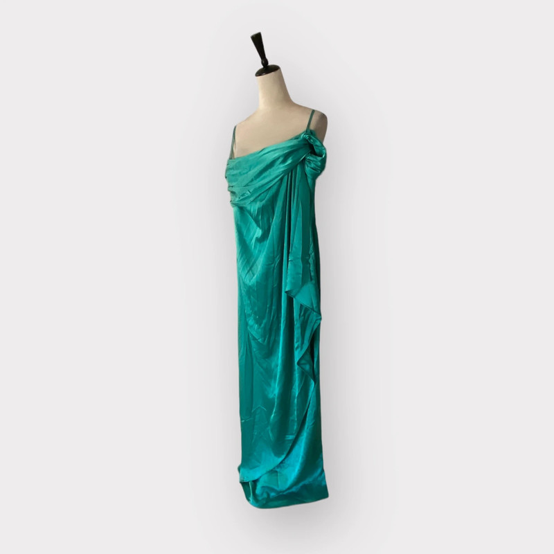 St John Evening Prom Gown Dress Turquoise 2