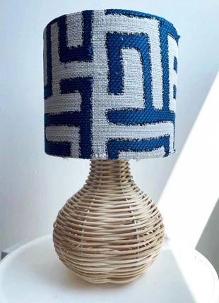 Stijlvolle Rotan Tafellamp/ Lampenvoet/ lampenkap, marque: vintageingx, état: Neuf avec étiquette, 49,50 €, 52,68 € Protection acheteurs incluse