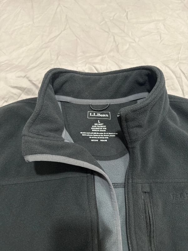 Black LLBean Fleece Zip-up Men’s Large 4