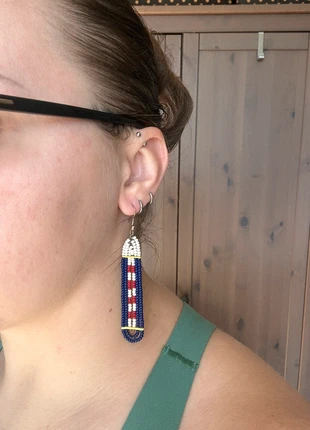 Boucles d’oreilles pendantes perles fait main du Kenya, marque: Boutique indépendante, état: Neuf sans étiquette, 10,00 €, 11,20 € Protection acheteurs incluse