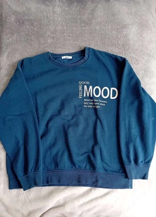 Sweat-shirt bleu inscription, marca: La Halle, estado: Muy bueno, tamaño: M / 38 / 10, 3,00 €, 3,85 € Protección al comprador incluida