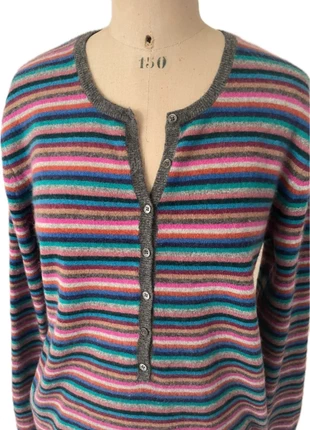 Pull 100% Cachemire Eric Bompard Rayures multicolores marinière col tunisien Pièce d’exception, marca: Eric Bompard, estado: Muito bom, tamanho: M / 38 / 10, €85.00, €89.95 inclui Proteção do Comprador