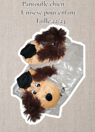 Pantoufle chien 🐕 - Unisexe pour enfant - Taille 22/23, marque: Inconnu, état: Neuf avec étiquette, taille: 22, 5,00 €, 5,95 € Protection acheteurs incluse