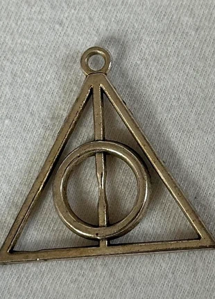 Deathly Hallows symbol necklace metal pendant charm, brand: Harry Potter, condition: Very good, £1.00, £1.75 includes Buyer Protection