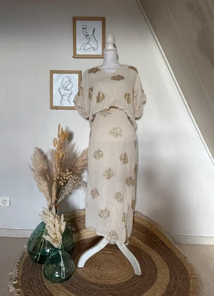 Robe longue blanche et doré taille M louizon, brand: Louizon, condition: Very good, size: M / 38 / 10, €49.00, €52.15 includes Buyer Protection Pro