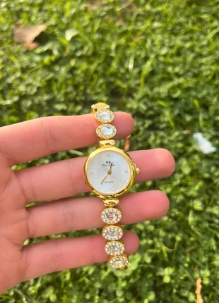 Montre femme dorée quartz Blue S luxe élégante reloj Uhr gold, brand: Vintage Dressing, condition: Very good, size: Up to 30 mm, €14.00, €15.40 includes Buyer Protection