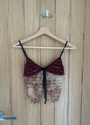 jaded london tie back frill top, brand: Jaded London, condition: Very good, size: S / UK 8-10, £13.00, £14.35 includes Buyer Protection