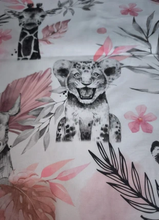 Tissu savane Rose lion, éléphant, zebre, marca: Coton, estado: Nuevo con etiquetas, 13,50 €, 14,88 € Protección al comprador Pro incluida