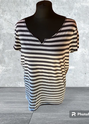 SH130🌹 Marc O’Polo maat XL, T-shirt gestreept donkerblauw wit en lichtblauw , merk: Marc O'Polo, staat: Goed, maat: XL, € 4,95, € 5,90 inclusief Kopersbescherming Pro