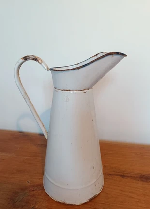 Grand vase Broc vintage en tôle émaillée blanche, marca: Vintage Boutique, estado: Bom, €25.00, €26.95 inclui Proteção do Comprador Pro