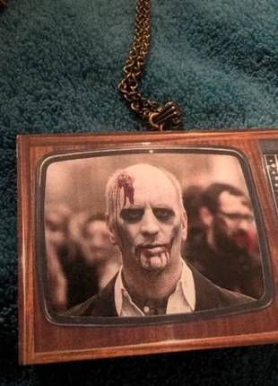 Jenny Juice Zombie TV Wooden Pendant Necklace, brand: Jenny Juice, condition: Very good, £1.50, £2.28 includes Buyer Protection