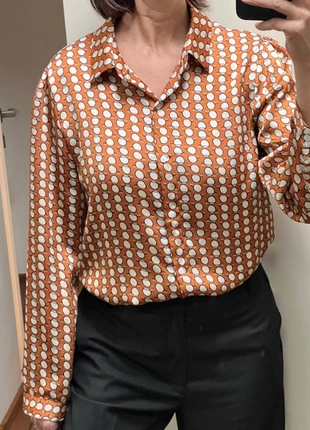 Camicia terra di Siena fantasia cerchi Amy B, marque: Amy B, état: Très bon état, taille: M / 38 / 10, 12,00 €, 13,30 € Protection acheteurs incluse