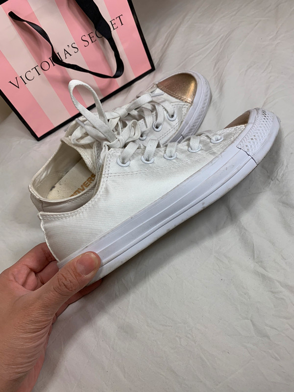 Converse Blanche Satin Rose Gold Taille37 Vinted