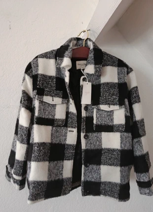 Veste Chaude à carreaux noir & écru – Grâce & Mila – Taille M prix boutique 119€, brand: Grace & Mila, condition: New with tags, size: M / 38 / 10, €40.00, €42.70 includes Buyer Protection