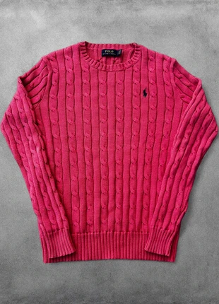 Pull Torcadé Ralph Lauren Rouge | Taille S Femme, merk: Polo Ralph Lauren, staat: Heel goed, maat: S / 36 / 8, € 65,00, € 68,95 inclusief Kopersbescherming