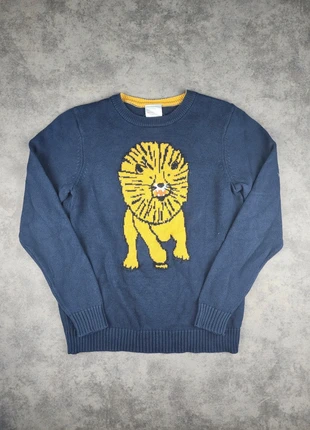 Pull en tricot Vintage "Motif animal " - Marine - 14ans, brand: Vintage Dressing, condition: Very good, size: 14 years / 164 cm, €8.00, €9.10 includes Buyer Protection