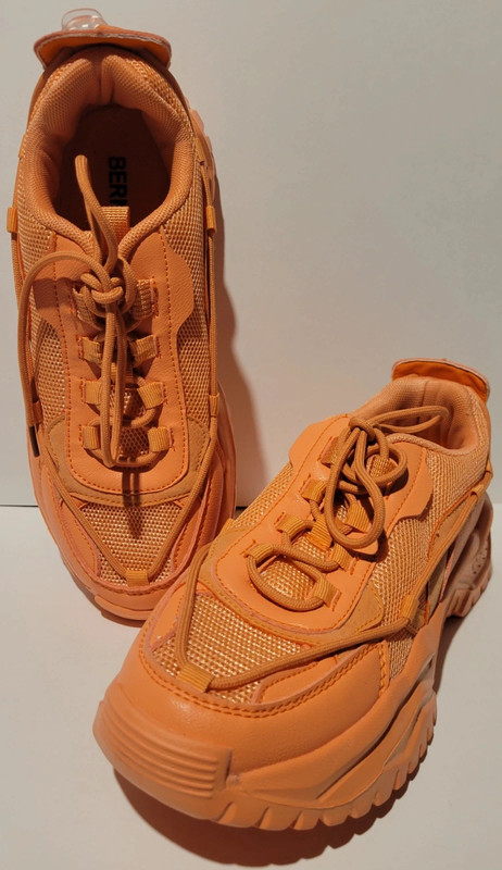 Size 9 Orange Sneakers Tennis Shoes 1