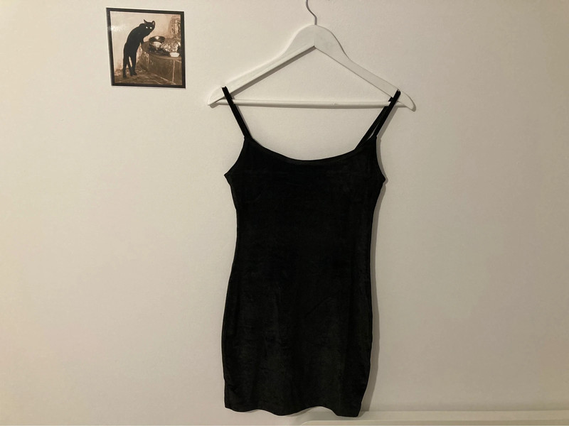 czarna welurowa sukienka xs s coquette zara bershka vintage - Vinted