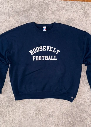 Crew neck, pull, y2k, made in America, boxy fit, Russell Athletic, taille XXL, bleu, Roosevelt, marque: Russell Athletic, état: Très bon état, taille: XXL, 28,00 €, 30,10 € Protection acheteurs incluse