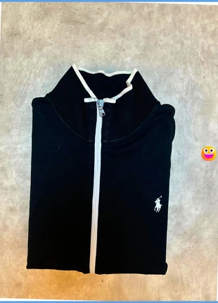 Veste sans capuche / gilet / pull avec zip Ralph Lauren noir et blanc taille L - 180cm, brand: Ralph Lauren, condizioni: Ottime, taglia: L, €75.00, €79.45 include la Protezione acquisti Pro