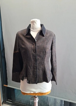 Chic Rustique-Gothique Made in France Veste Vintage avec Finition Dentelle, merk: Vintage Dressing, staat: Nieuw zonder prijskaartje, maat: L / 40 / 12, € 42,00, € 44,80 inclusief Kopersbescherming
